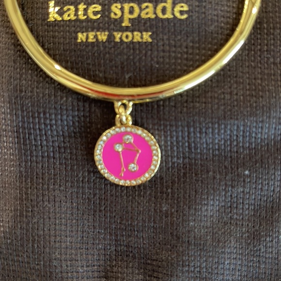 Kate Spade Libra bracelet ( She scales great heights ). Gold/Pink/Rhinestones - Picture 7 of 7